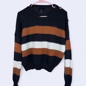Black and Brown Striped Sweater